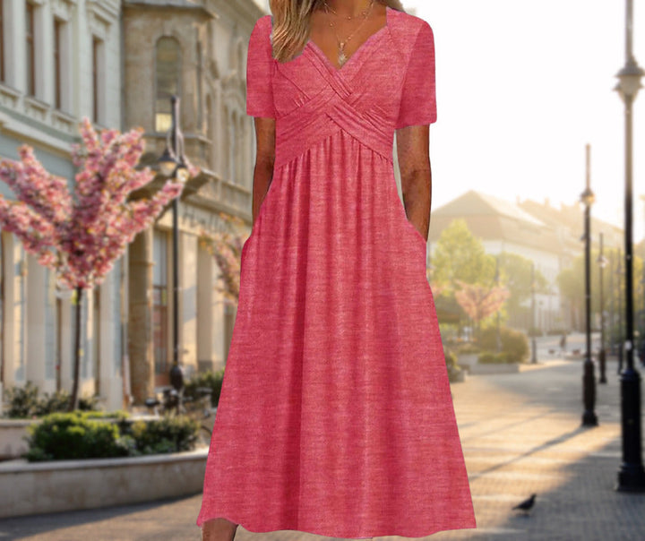 Amalia | Chic Midi Dress with a Wrap Design