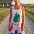 Sanna | Hen Motif Full-Length Jumpsuit