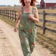 Amelie | Printed Wide-Leg Jumpsuit in Sage Green