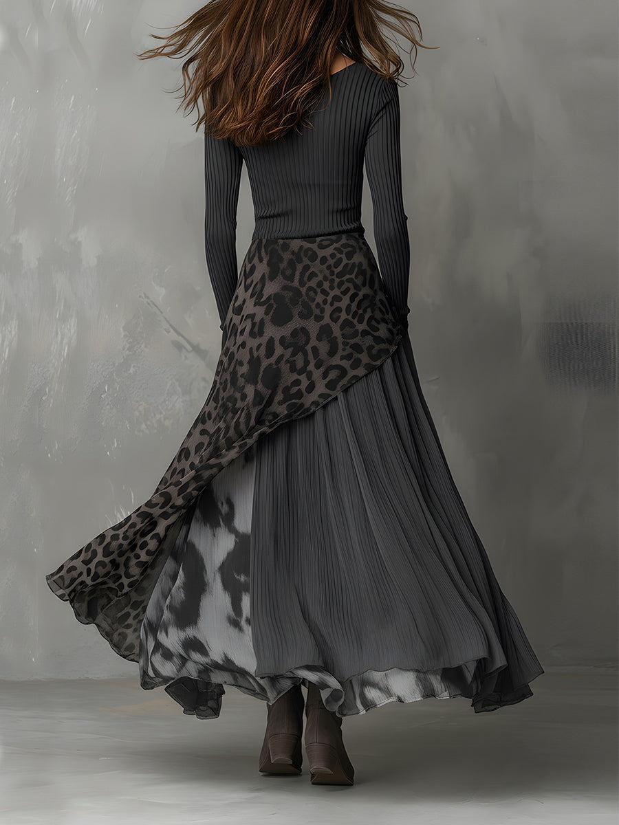 Bárbara | Bohemian Animal Print Maxi Dress