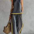 Ursula - Elegant and Casual Set of Waistcoat and Trousers with Bicolour Details