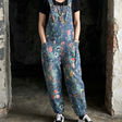 Flora | Floral Pattern Baggy Bib Overalls