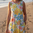 Talia | Coastal Texture Midi Dress
