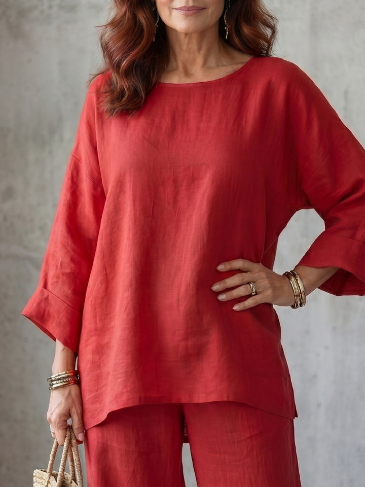 Prue | Oversized Tunic and Wide-Leg Trouser Ensemble