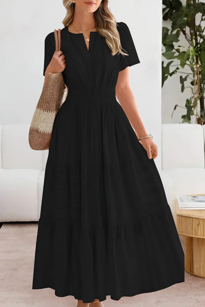 Emma | Gathered Waist Maxi Dress
