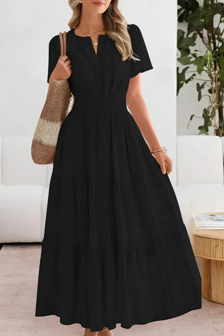 Emma | Gathered Waist Maxi Dress