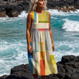 Esme | Painted Block Midi Dress
