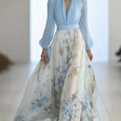 Madeleine | Stunning Floral Print V-Neck Maxi Dress