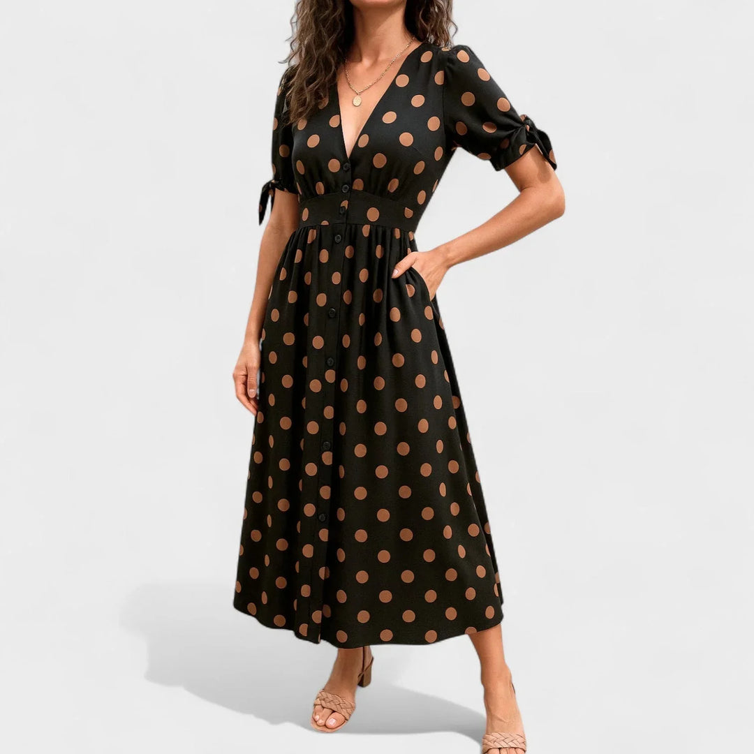 Valentina™ | Chic Polka Dot Dress