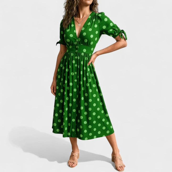 Valentina™ | Chic Polka Dot Dress
