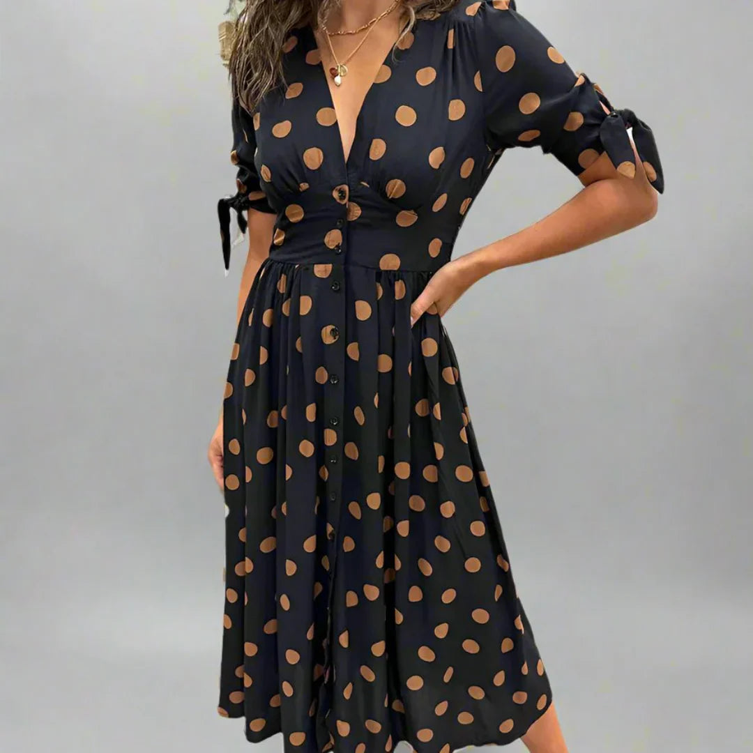 Valentina™ | Chic Polka Dot Dress