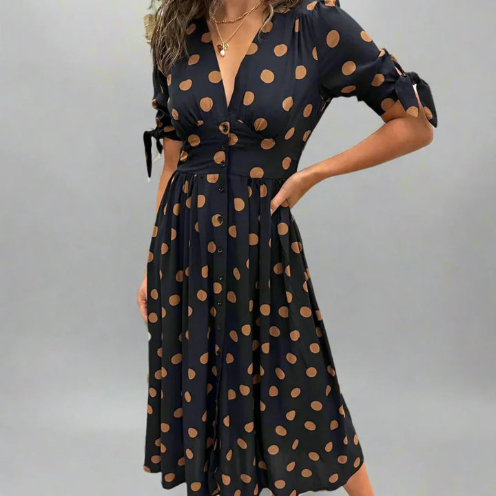Valentina™ | Chic Polka Dot Dress