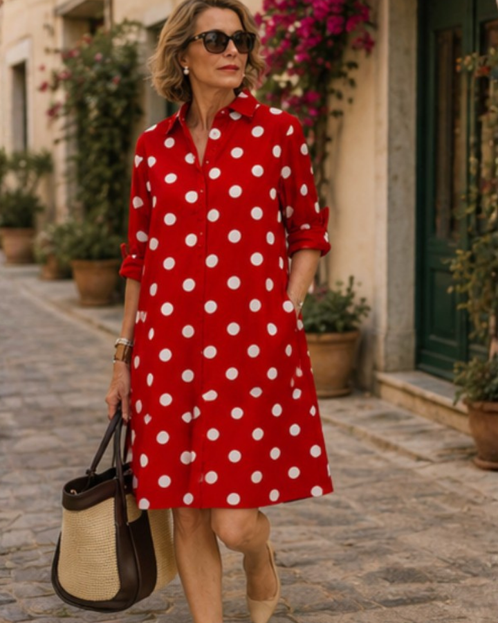 Alessia | Sunset Dot Dress