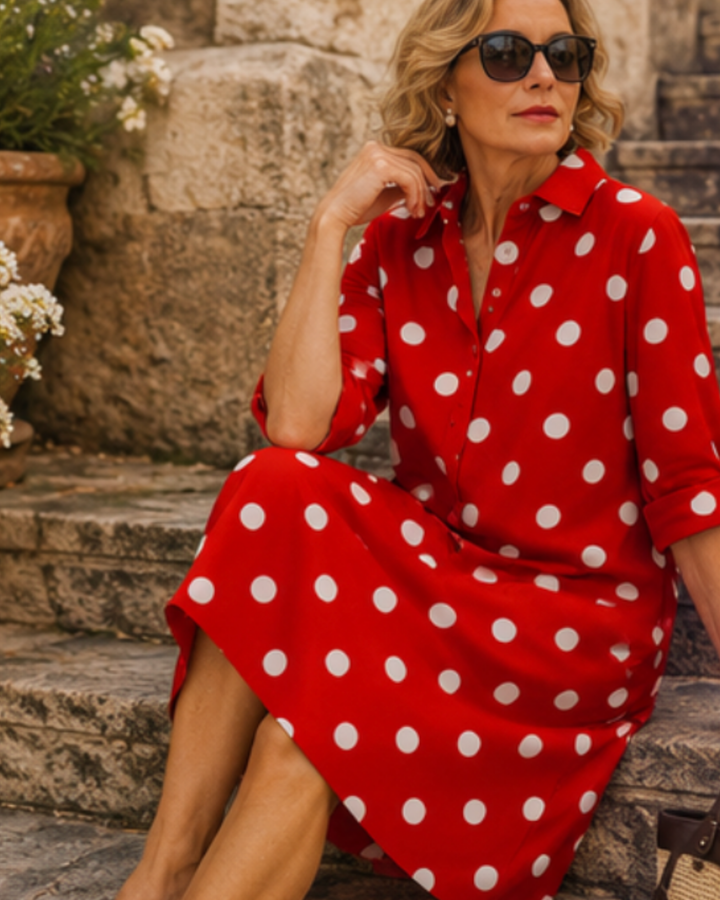 Alessia | Sunset Dot Dress