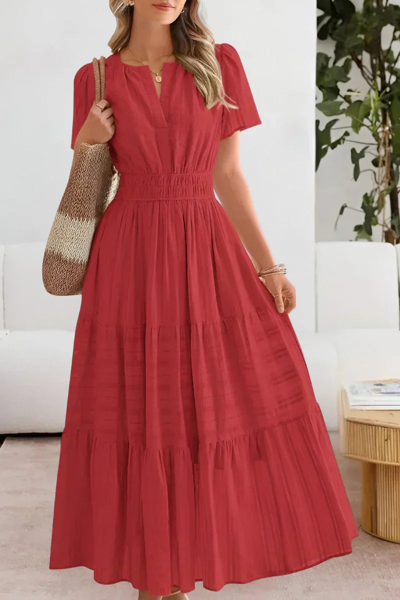 Emma | Gathered Waist Maxi Dress