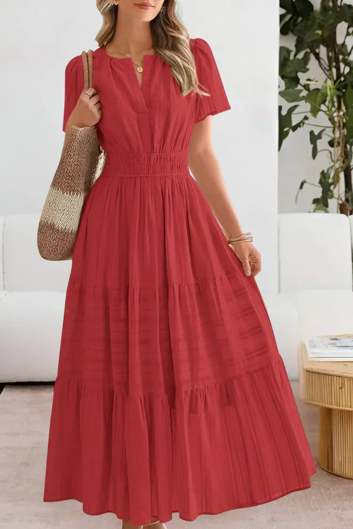 Emma | Gathered Waist Maxi Dress