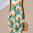 Charlotte - Women’s Sleeveless Relaxed Fit Midi Dress