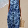 Madison - Women's Sleeveless Printed Midi Casual Dress
