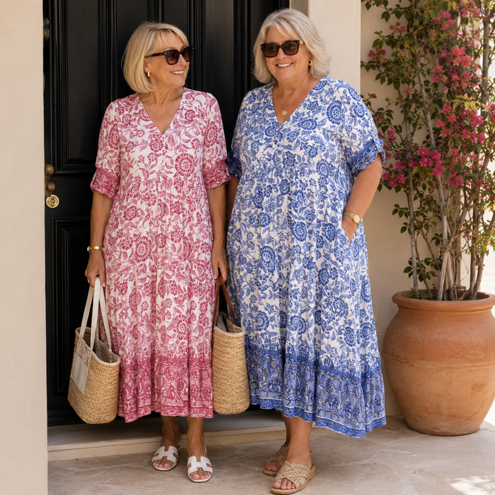 Keisha | Elegant Floral V-Neck