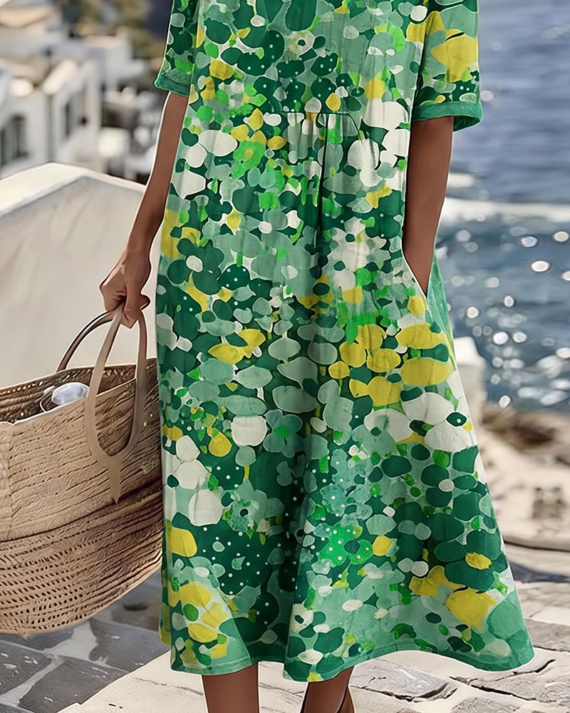 Flora | Flowing Floral Midi Dress