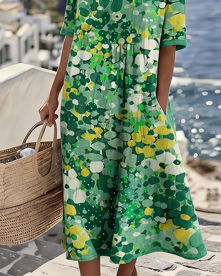 Flora | Flowing Floral Midi Dress