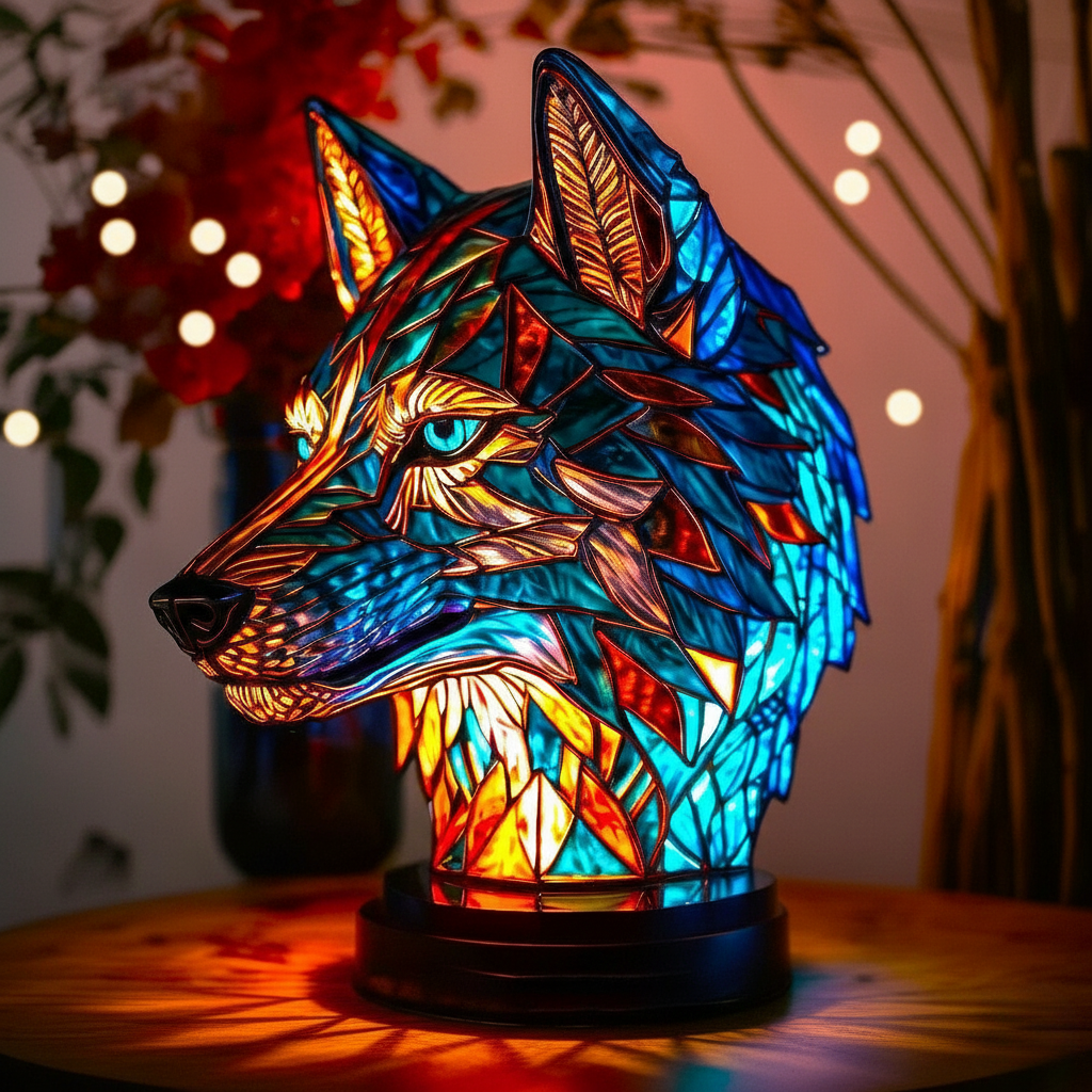 Enchanting Wolf-Inspired Bowl Lamp