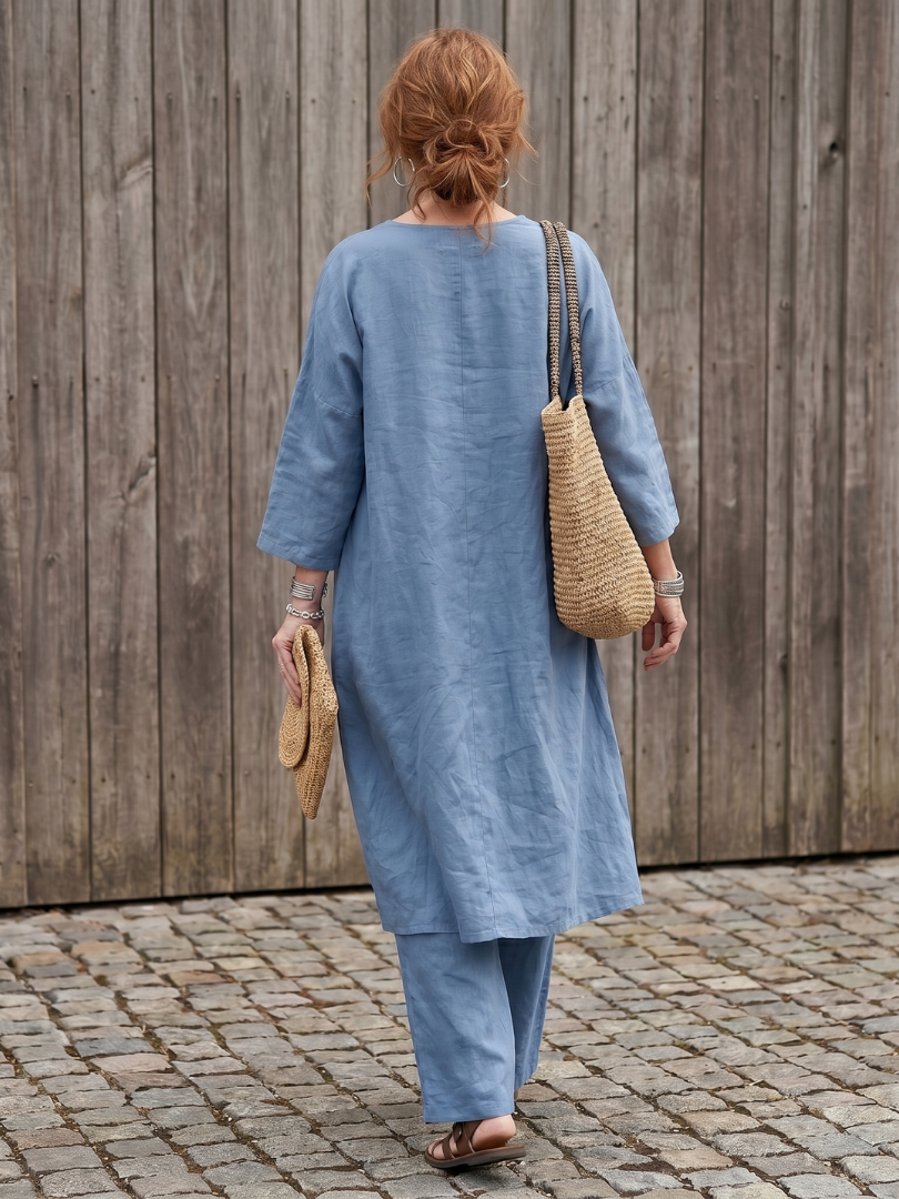Brielle | V-Neck Short Sleeve Tiered Midi Dress