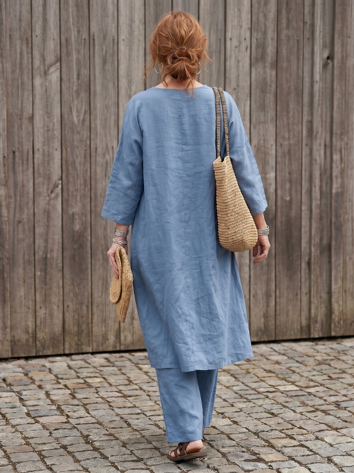 Brielle | V-Neck Short Sleeve Tiered Midi Dress