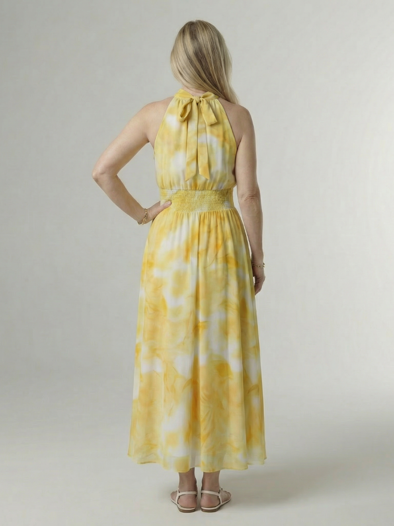 Brielle | V-Neck Short Sleeve Tiered Midi Dress