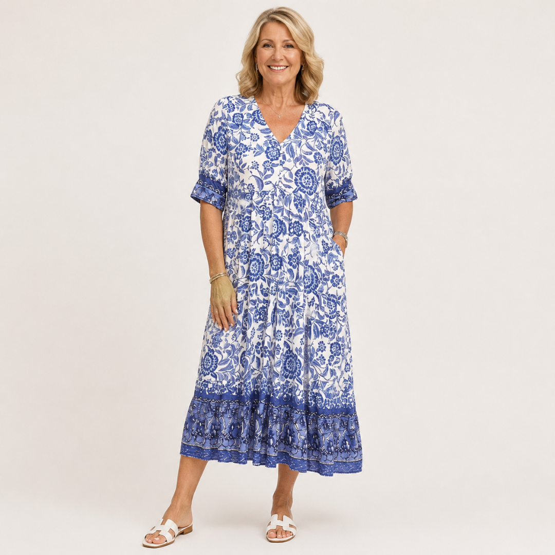 Keisha | Elegant Floral V-Neck