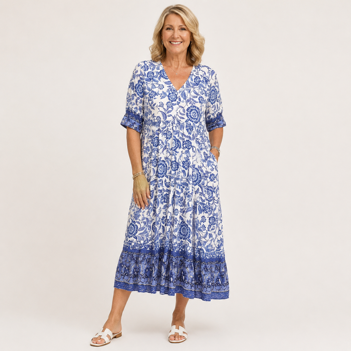 Keisha | Elegant Floral V-Neck