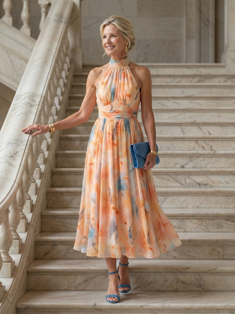 Elin | Cozy Halter Midi Dress
