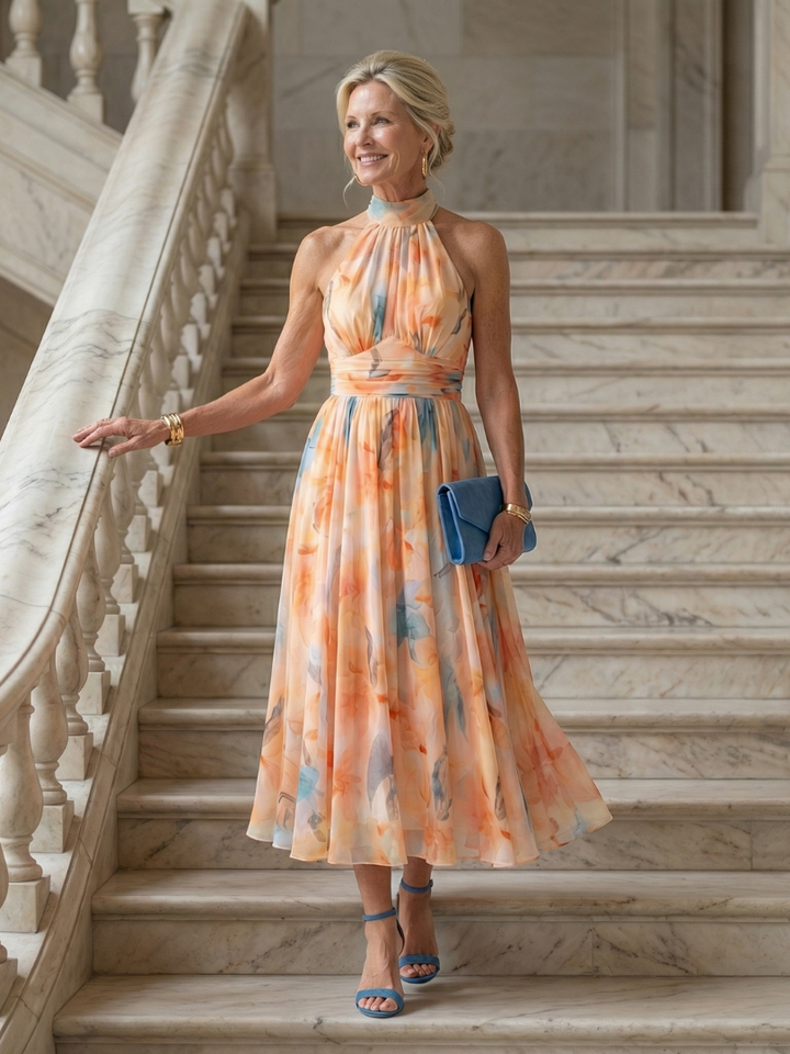 Elin | Cozy Halter Midi Dress