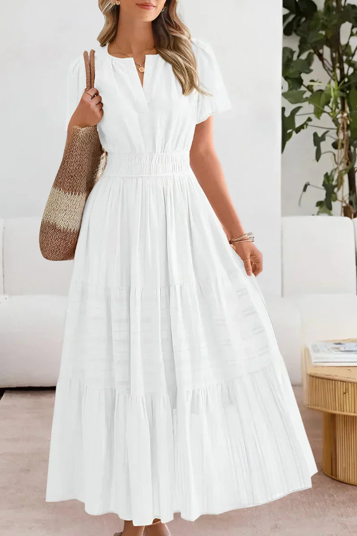 Emma | Gathered Waist Maxi Dress