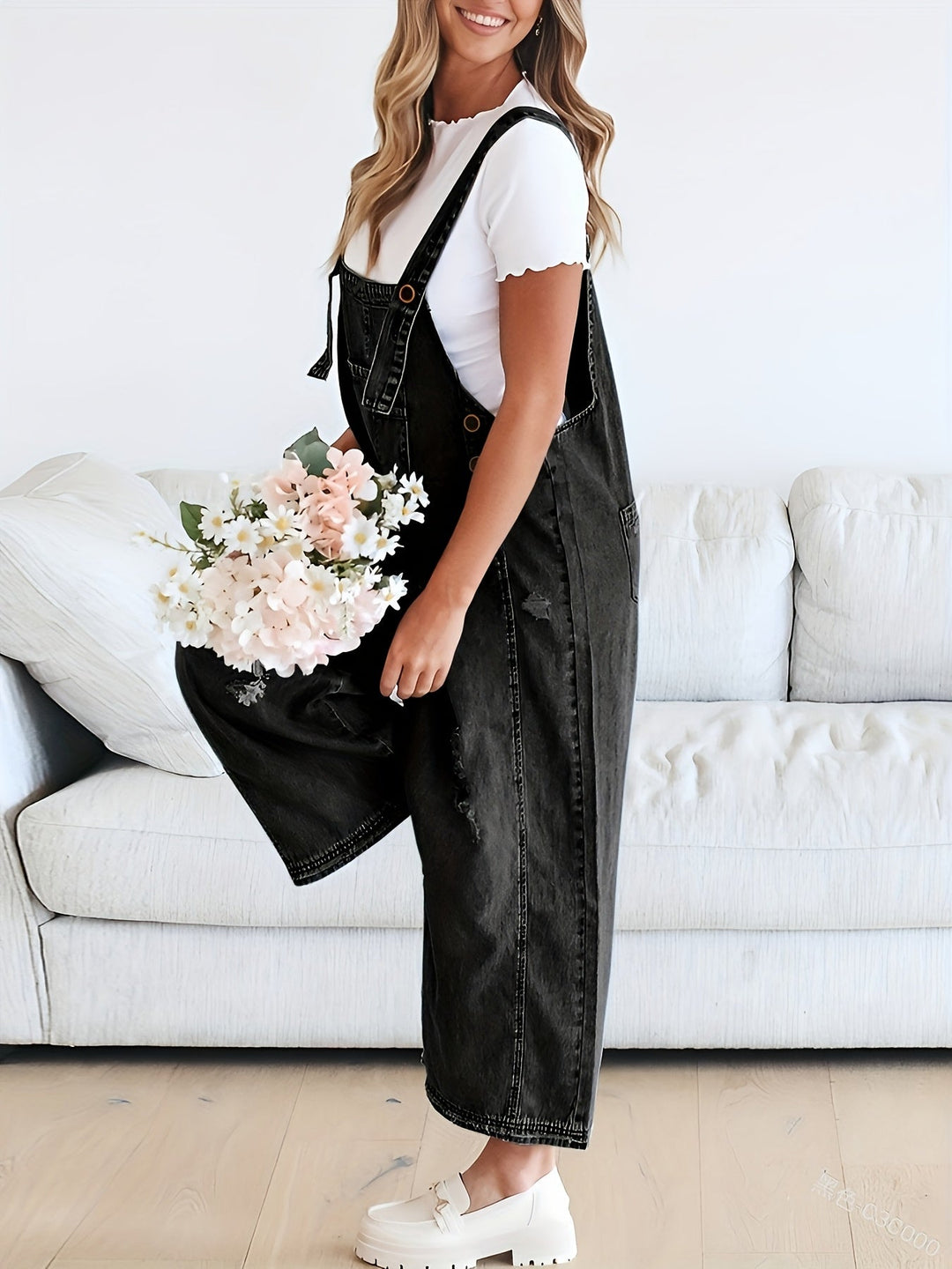 Brooklyn | Loose Denim Bib Overalls