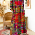 Manuela | Denim Dress with Ethnic Patchwork Details