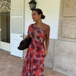 Watercolour Off-Shoulder Long Dress