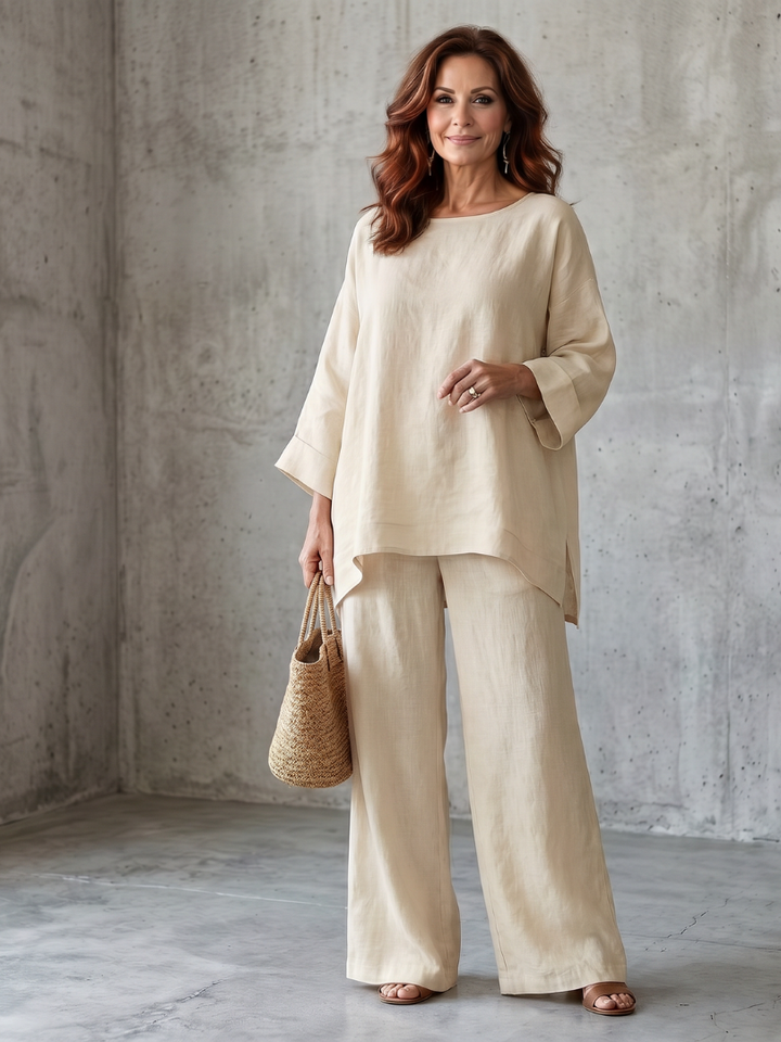 Prue | Oversized Tunic and Wide-Leg Trouser Ensemble