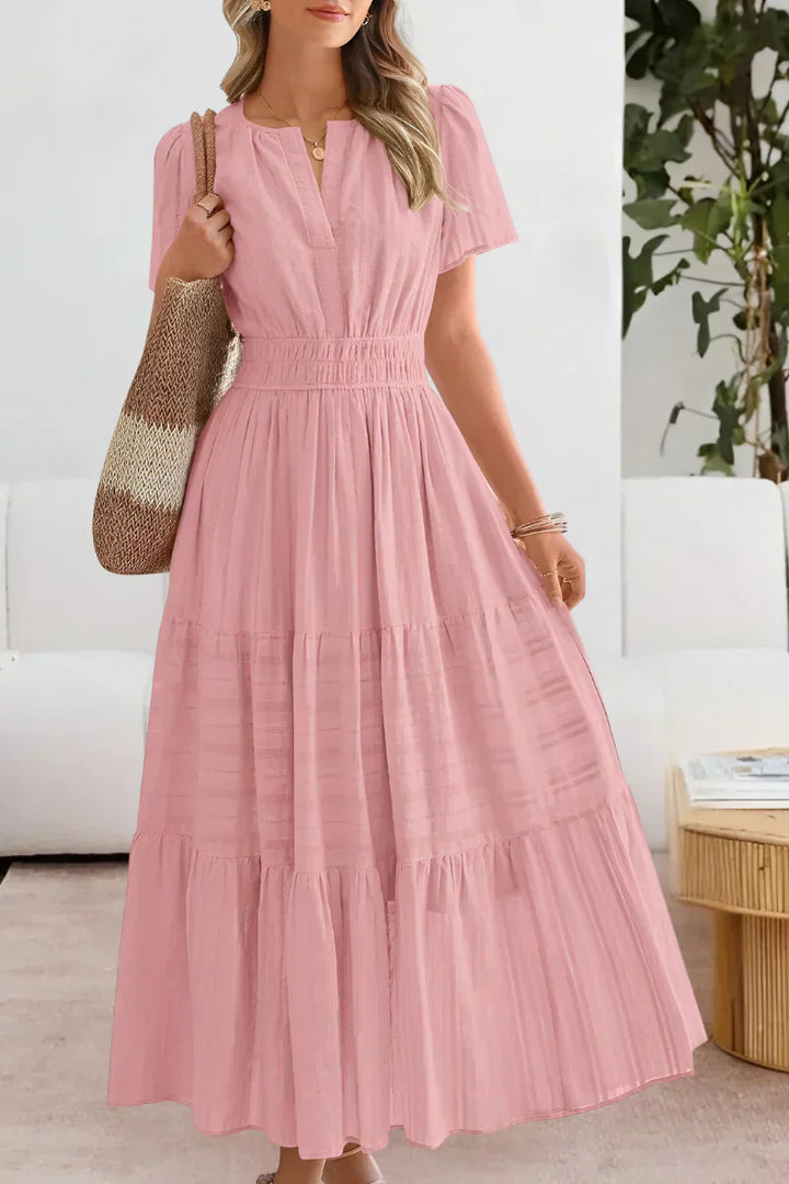Emma | Gathered Waist Maxi Dress