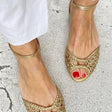 Isadora | Braided Gold Sandals