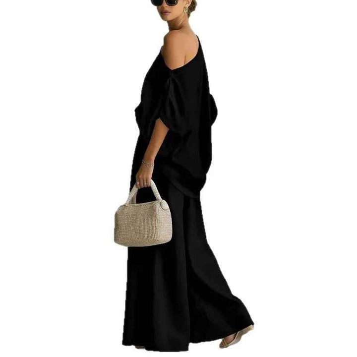 Lisa™ | Soft Off-Shoulder Top & Tapered Trousers Set