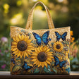 Artisan Bag | Sunflowers and Blue Butterflies