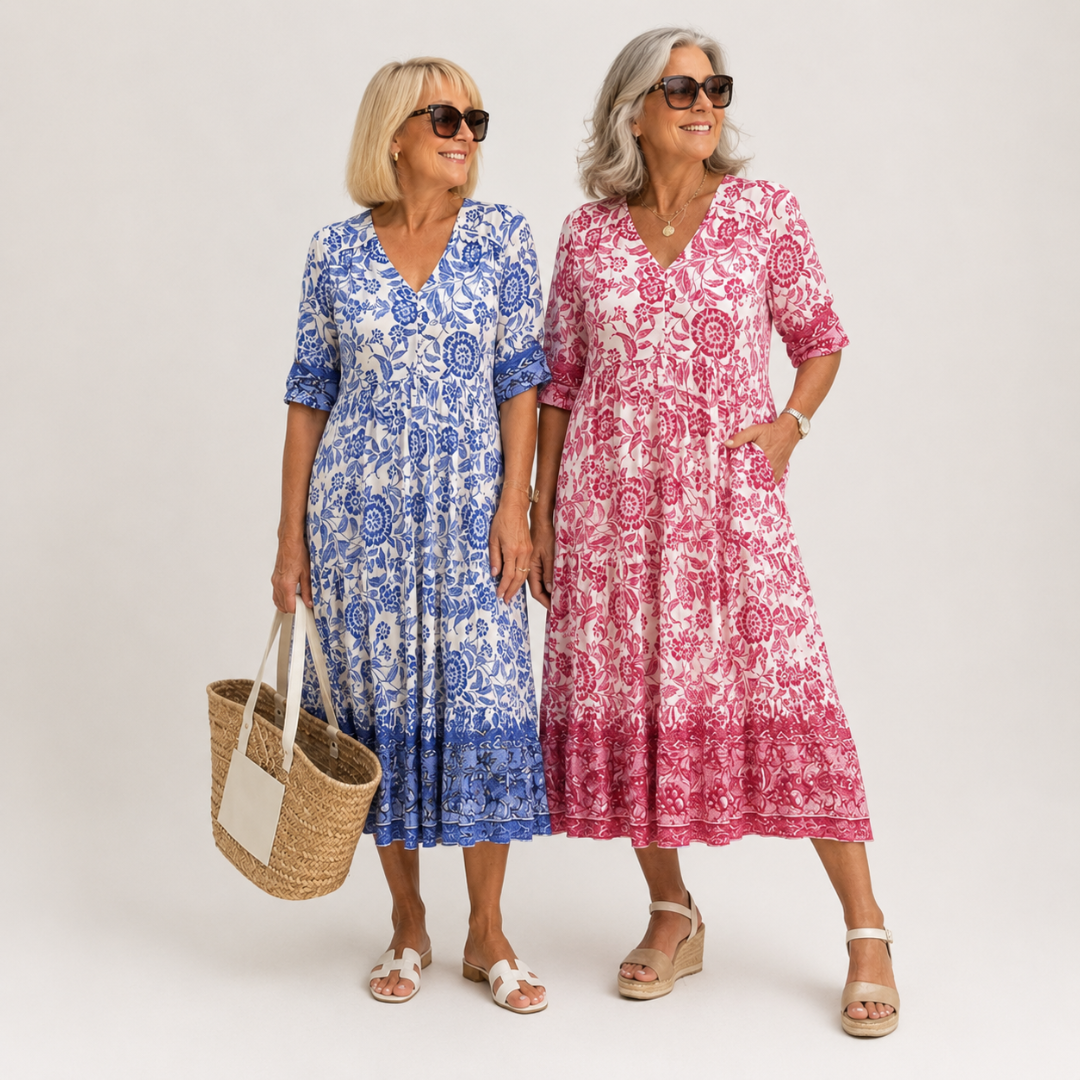 Keisha | Elegant Floral V-Neck