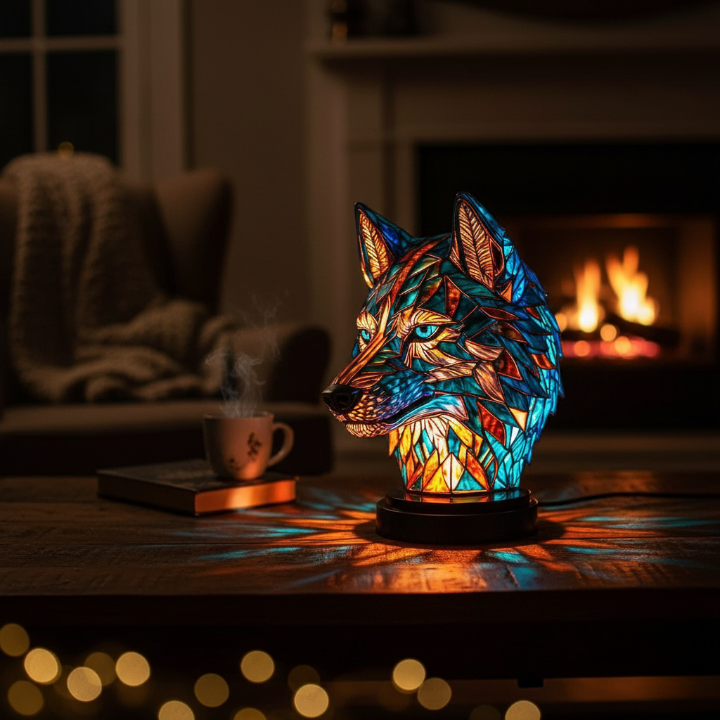 Enchanting Wolf-Inspired Bowl Lamp