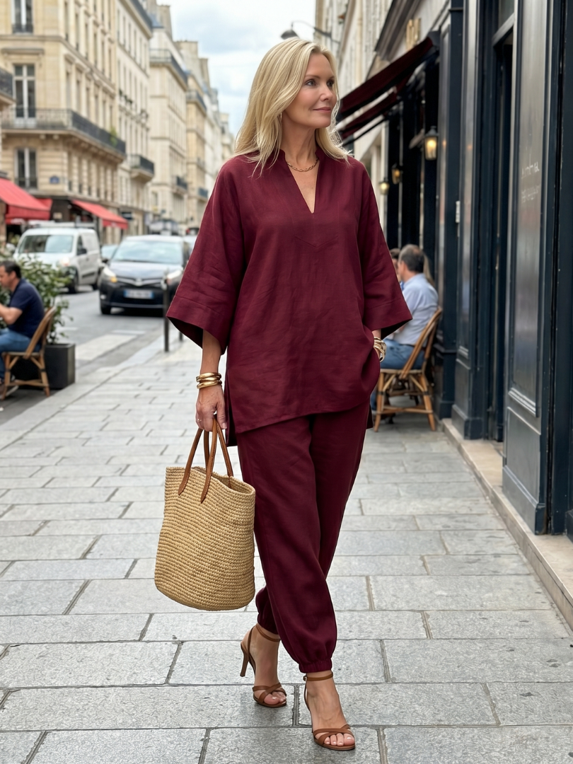 Brielle | V-Neck Short Sleeve Tiered Midi Dress
