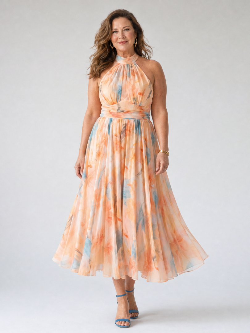 Elin | Cozy Halter Midi Dress