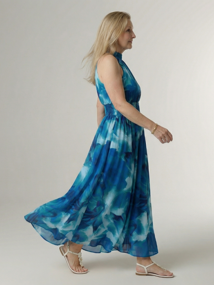 Brielle | V-Neck Short Sleeve Tiered Midi Dress