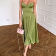 Liora | Chic Strapless Midi Dress
