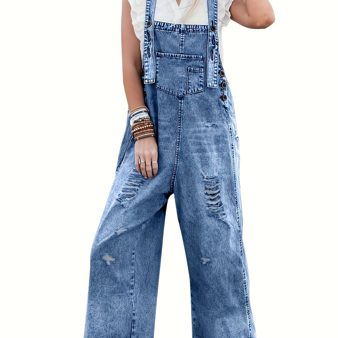 Brooklyn | Loose Denim Bib Overalls