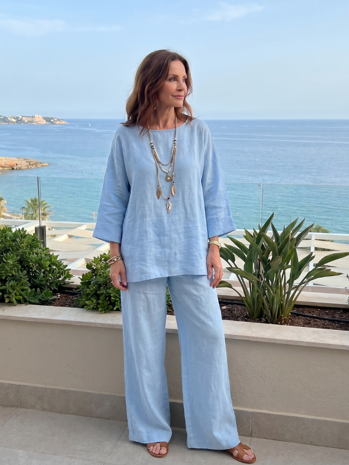 Prue | Oversized Tunic and Wide-Leg Trouser Ensemble